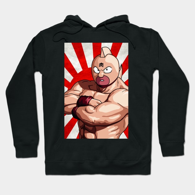 Kinnikuman Rising Sun Vertical Hoodie by Edumj